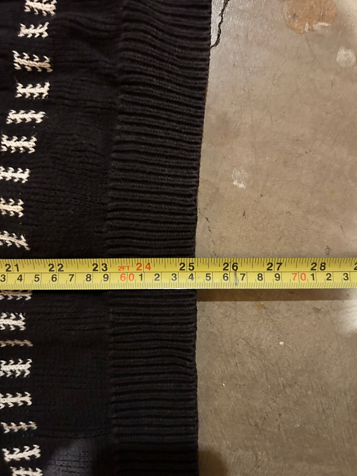 Vintage Brown Collared Patterned Knit Sweater (L)