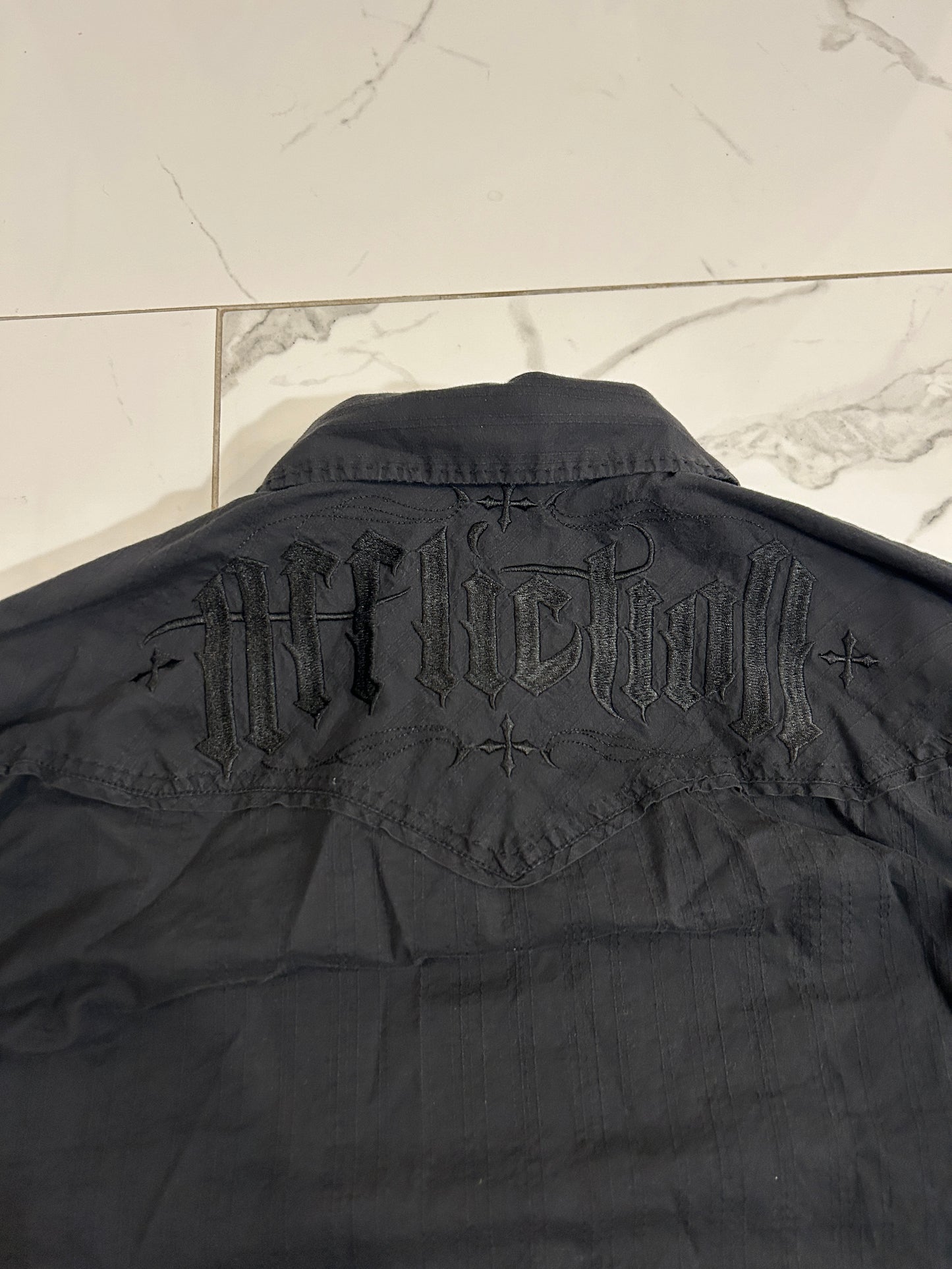 Black Out Affliction Button Up (XL)