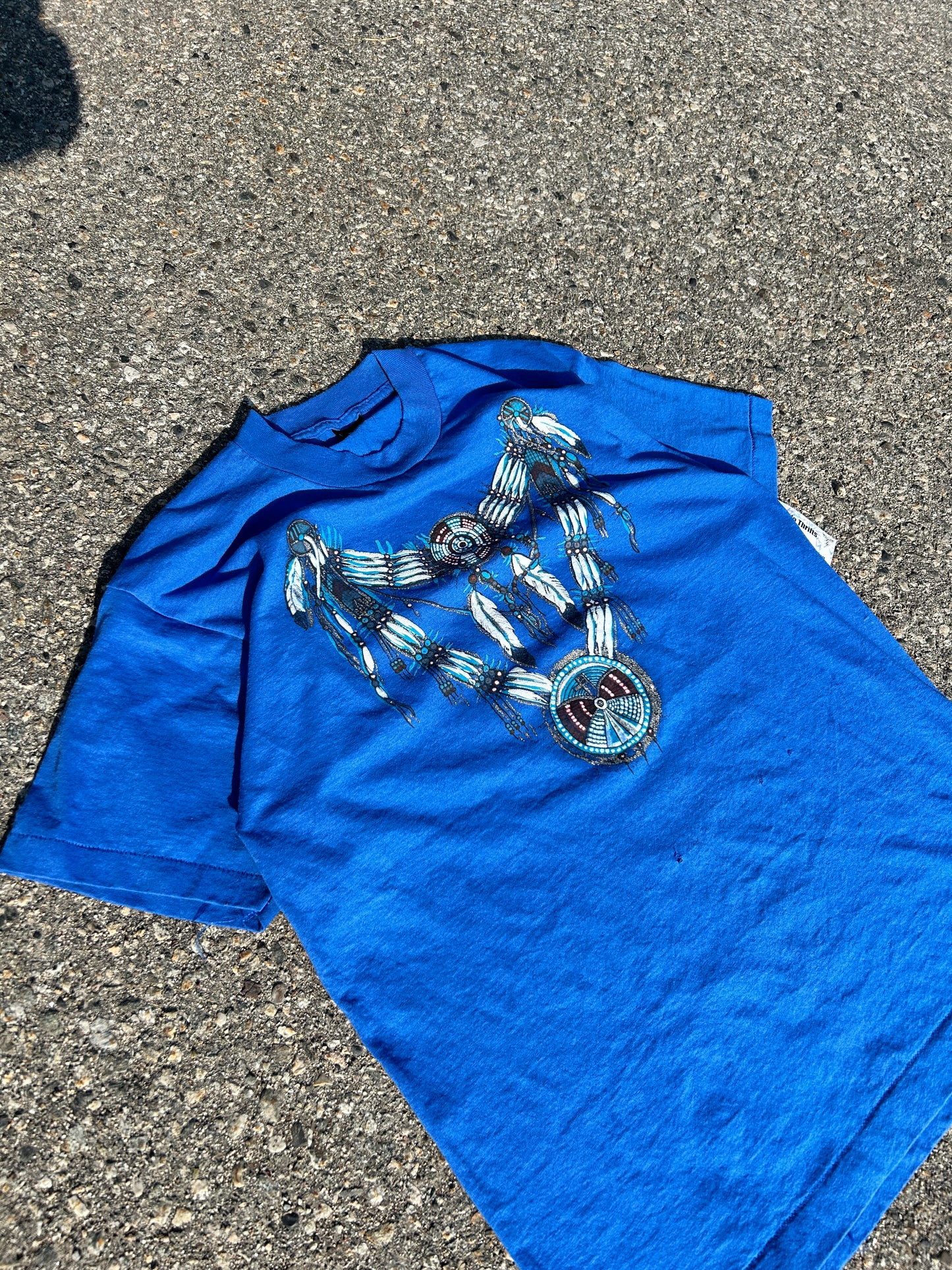 Vintage Indigenous Necklace Puff Print Tee (L)