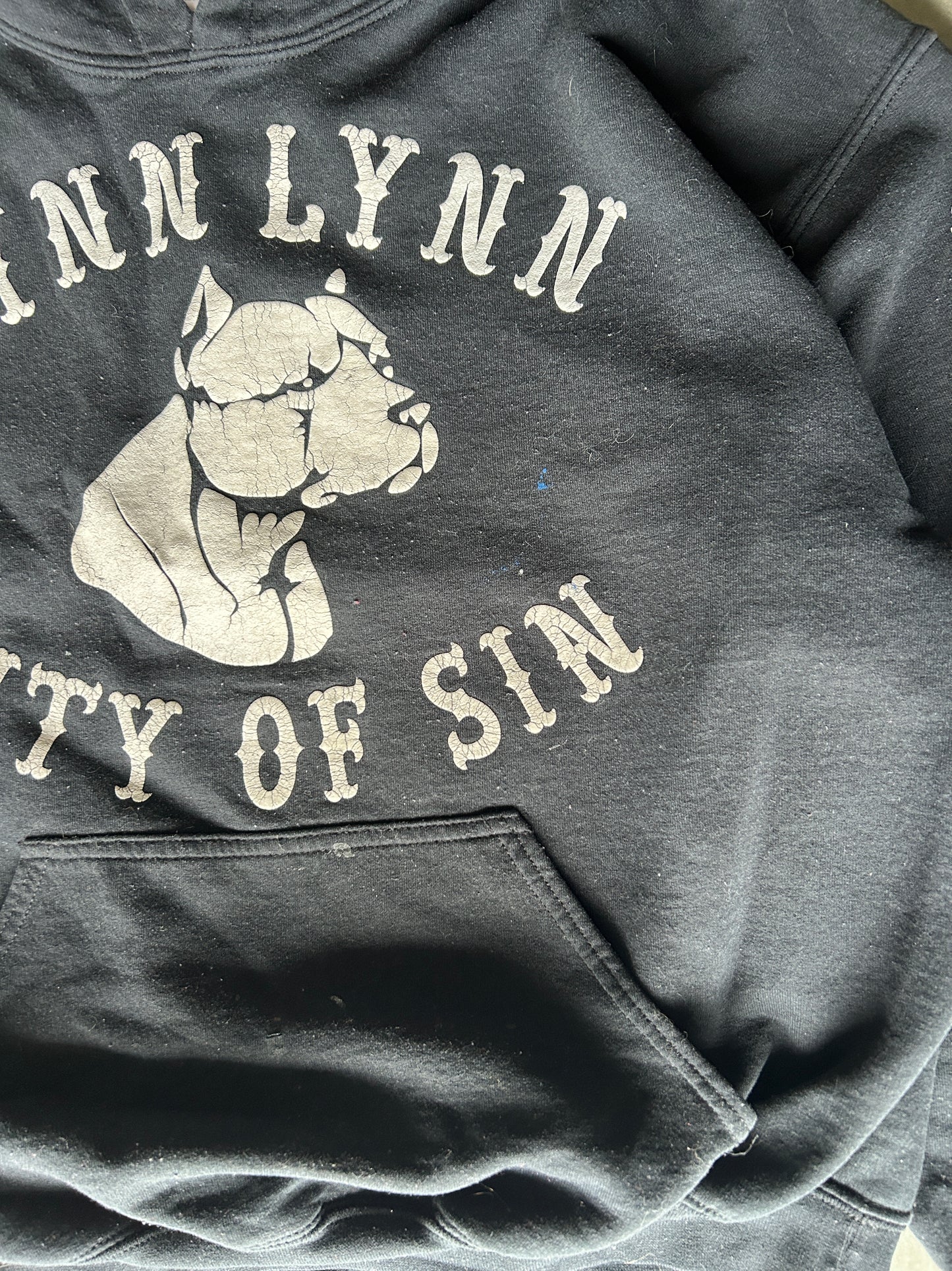 Y2K Pitbull Puffprint Hoodie (L)