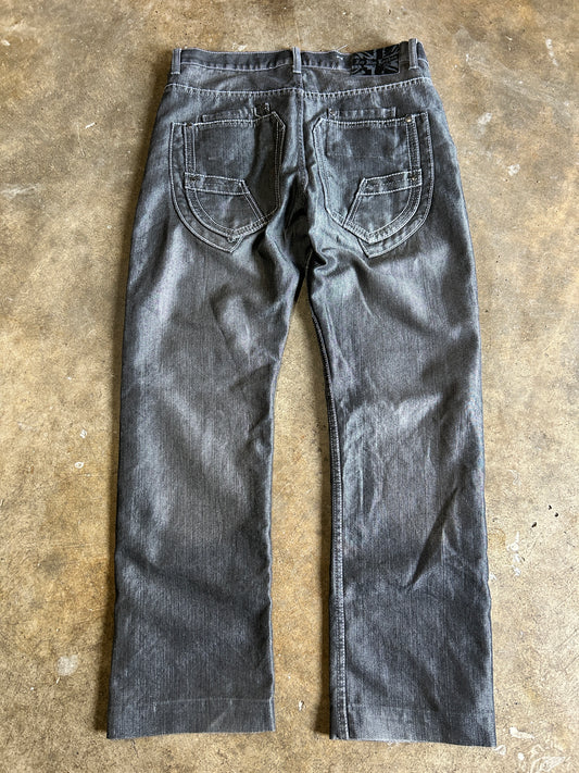 Y2K For Him London Grey Multi-Pocket Jeans (36x33)