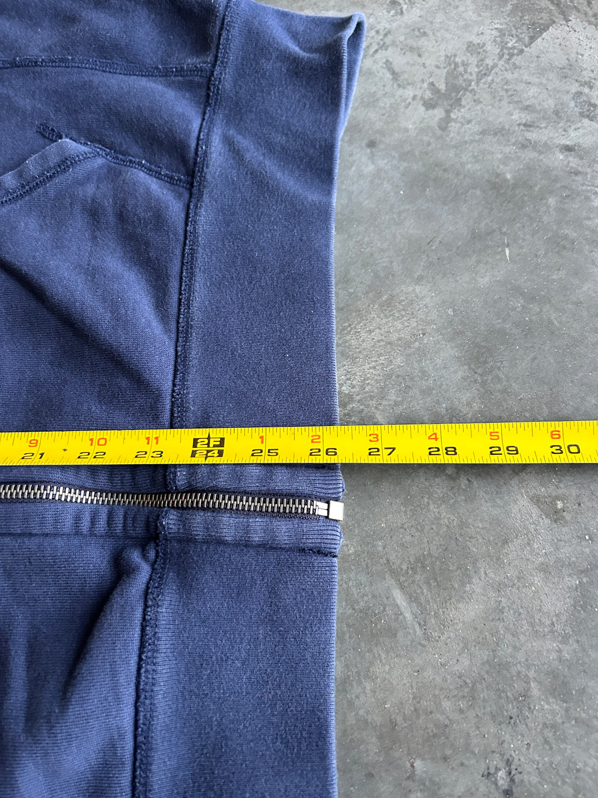 Chunky Navy Blue Polo Zip Hoodie (XL)