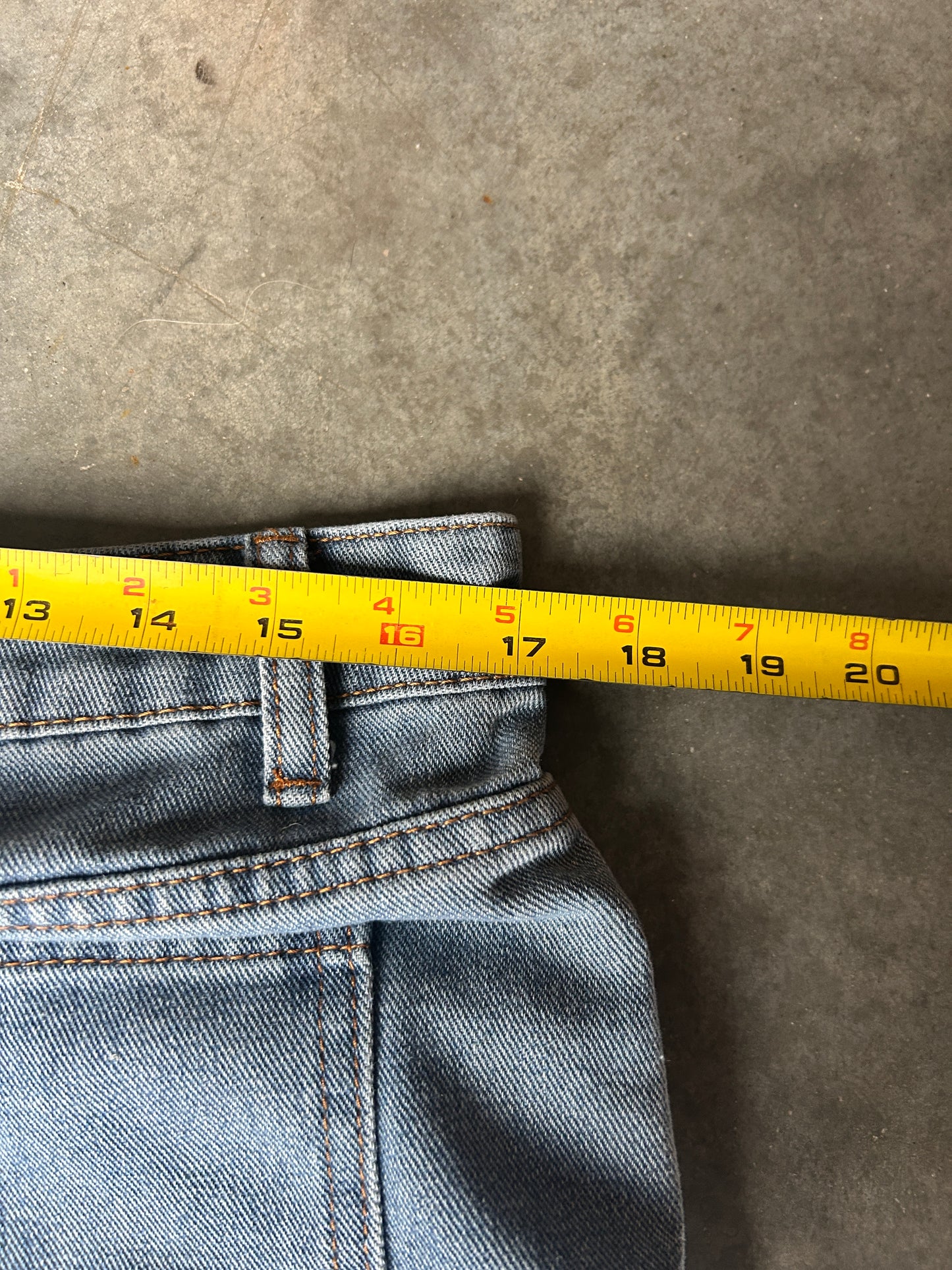 Blue Layered Stitching Star Design Jorts (34W)