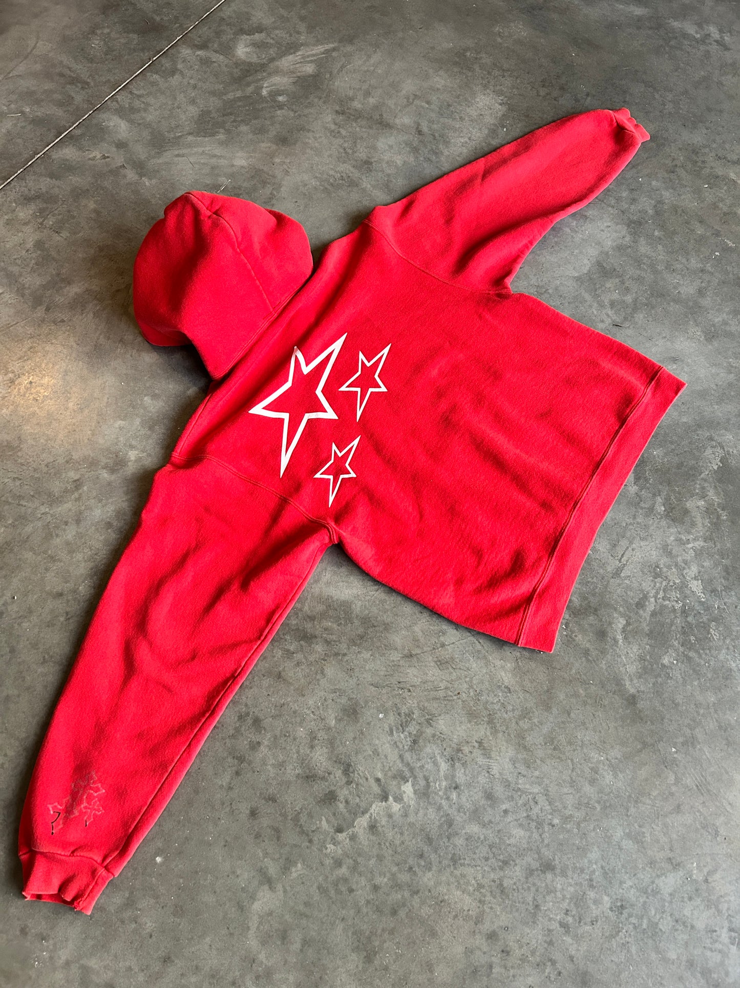 Y2K Style Remnants Red Hoodie (M)