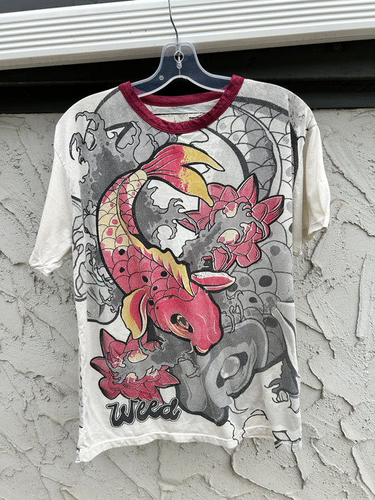 Vintage Weed Koi Fish AOP Tee (L)