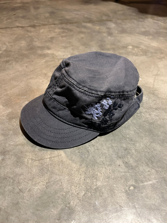 Y2K Embroidered Navy Blue Cadet Cap