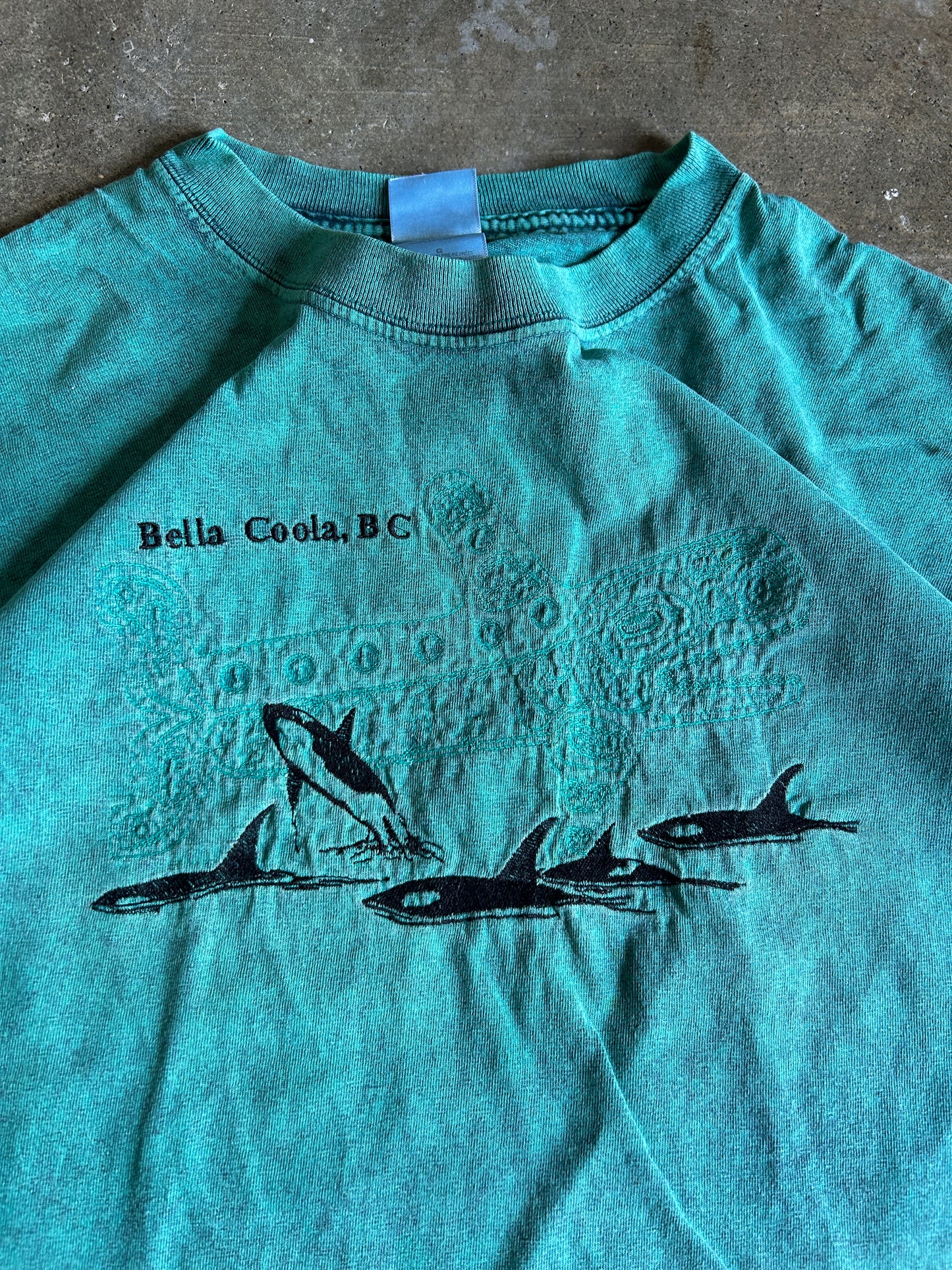 Vintage Bella Coola Indigenous Stone Wash Tee (L)