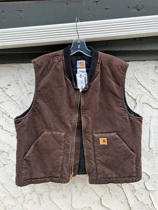 Brown Carhartt Canvas Vest (XL)