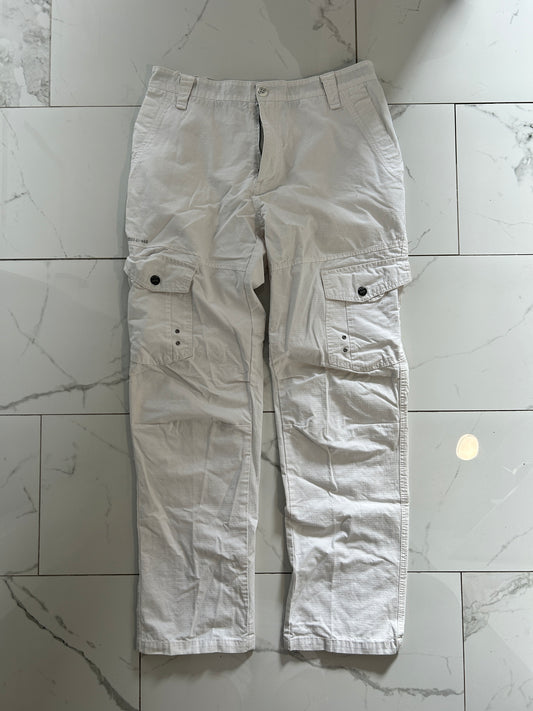 Point Zero White Cargo Pants (34x32)