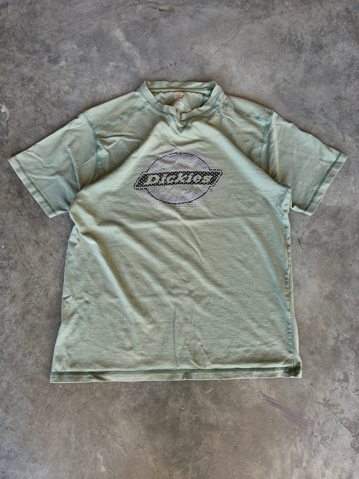 Dickies Faded Green Contrast Stitch Tee (XL)
