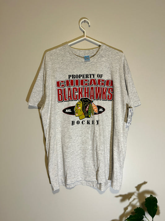 Vintage Chicago Blackhawks Single Stitch Tee (XL)
