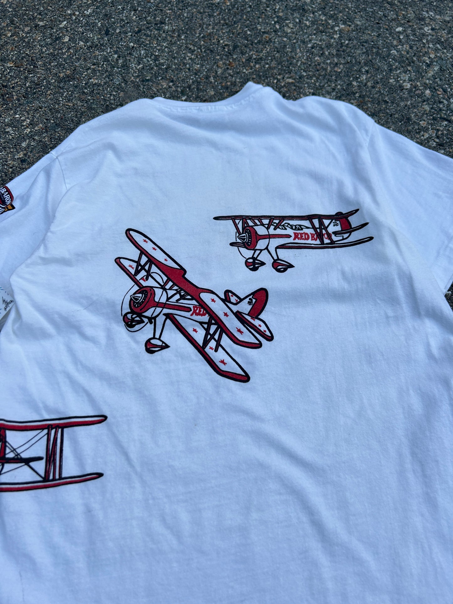 Vintage Single Stitch Red Baron Airplane Tee (M)