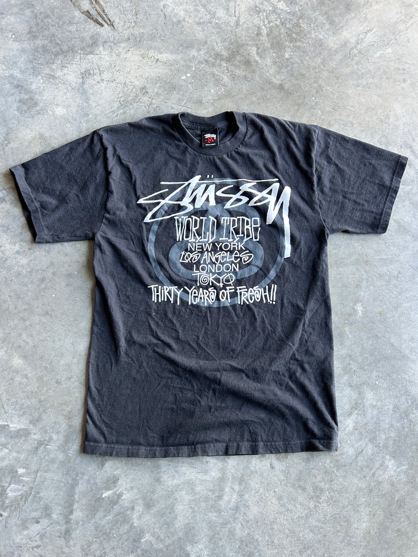 Black Stussy World Tribe Tee (M)