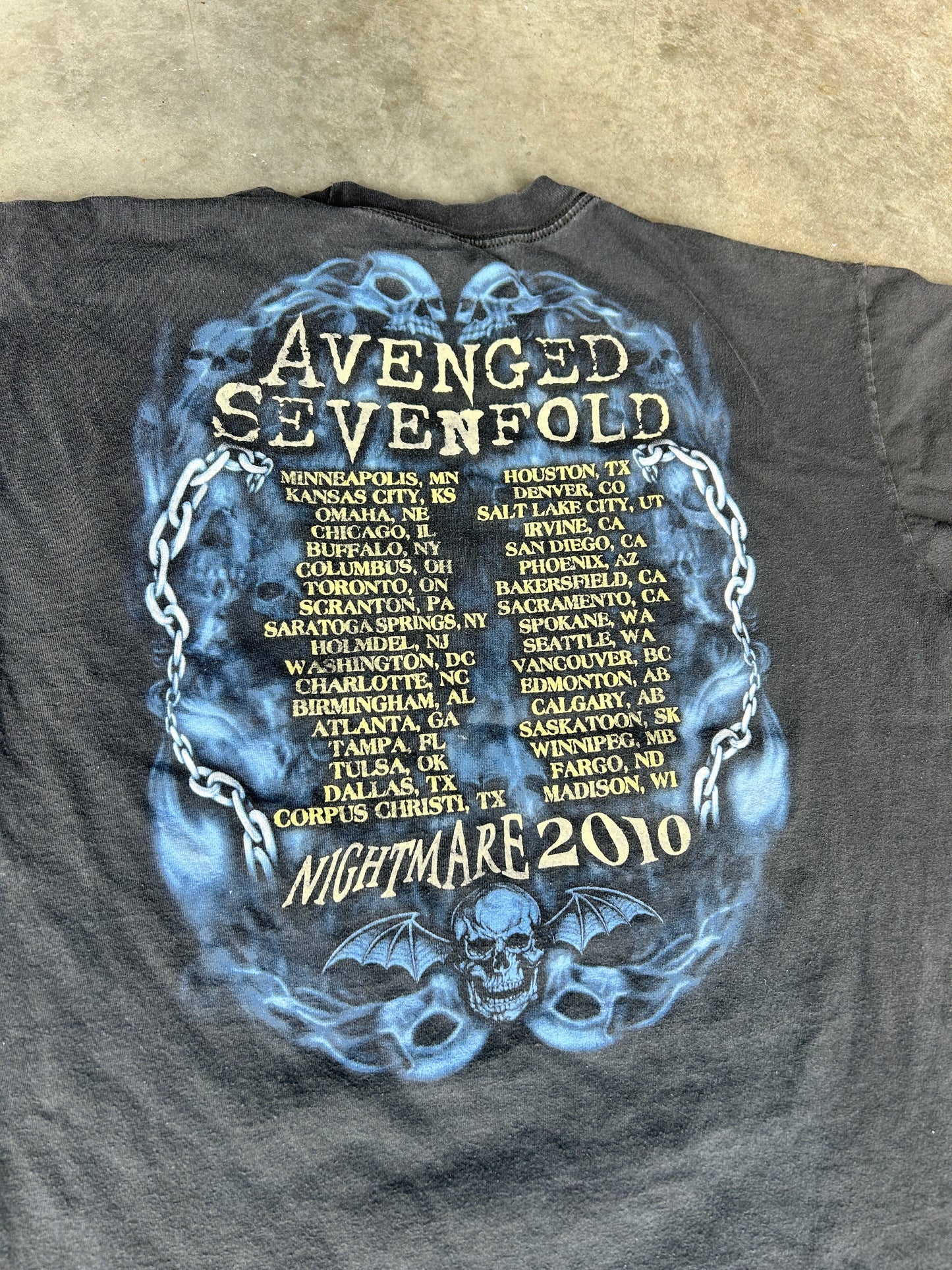 Avenged Sevenfold Nightmare 2010 Tour Tee (XL)