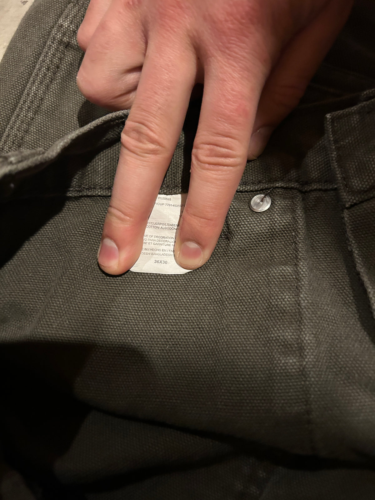 Olive Green Dickies Cargo Carpenter Pants (36x30)