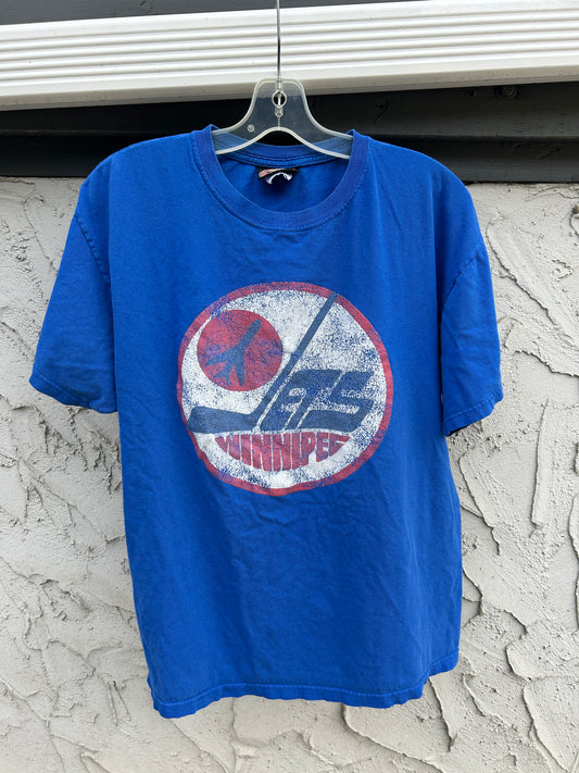 Blue Faded Winnipeg Jets Tee (L)