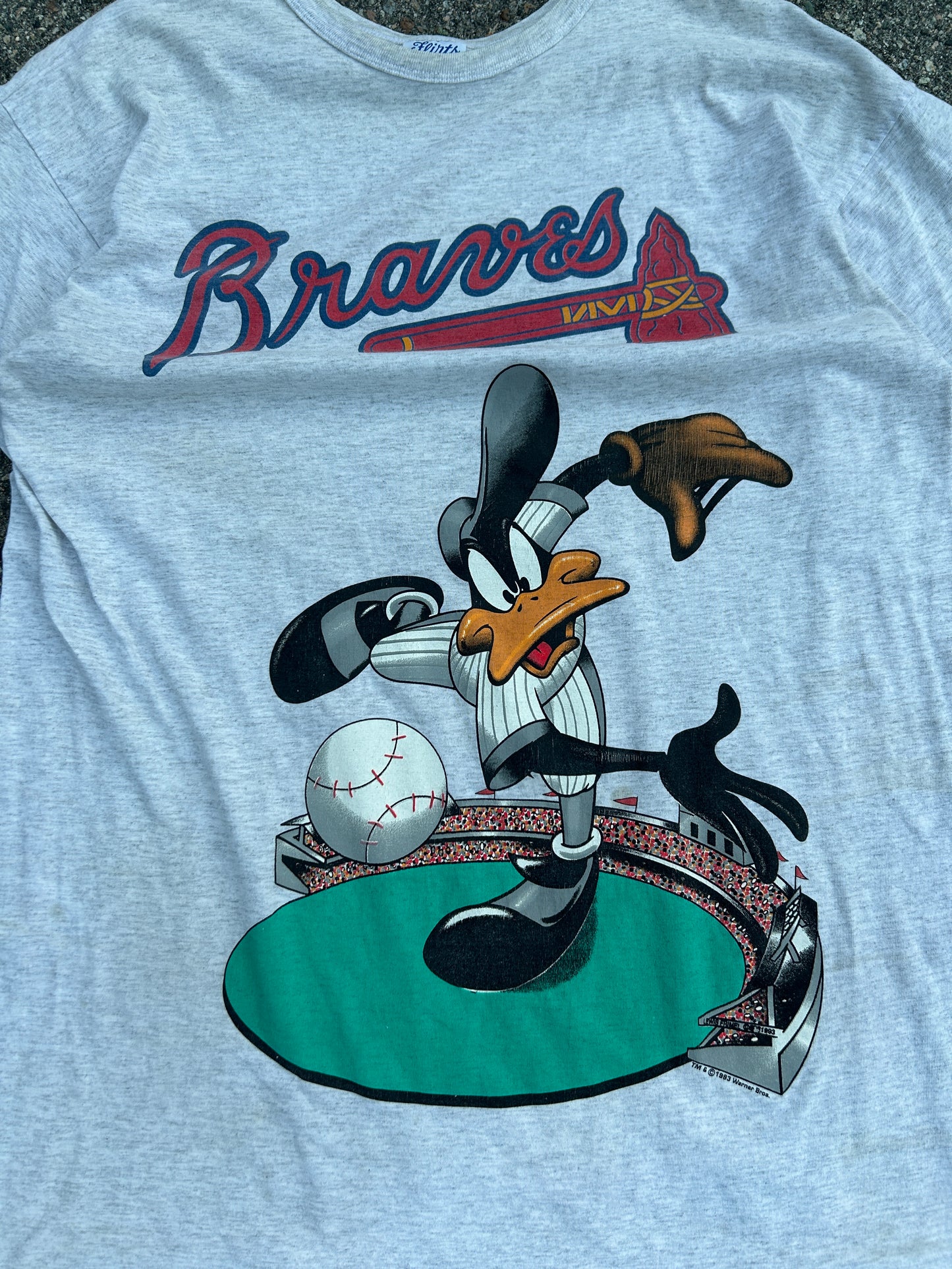 Vintage 1993 Daffy Duck Atlanta Braves Sleeper Tee (XL)