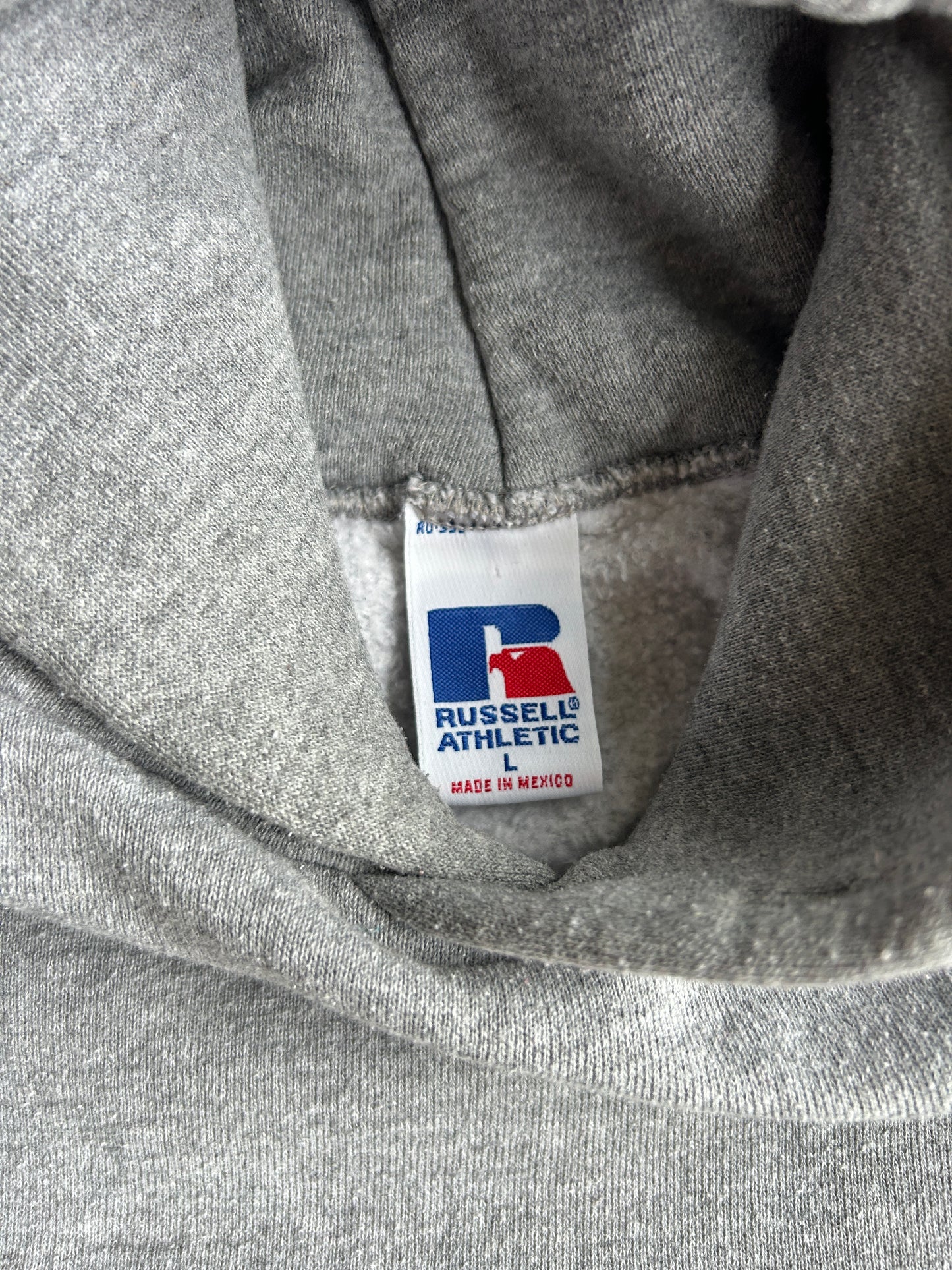 Vintage Russell Grey Blank Hoodie (L)