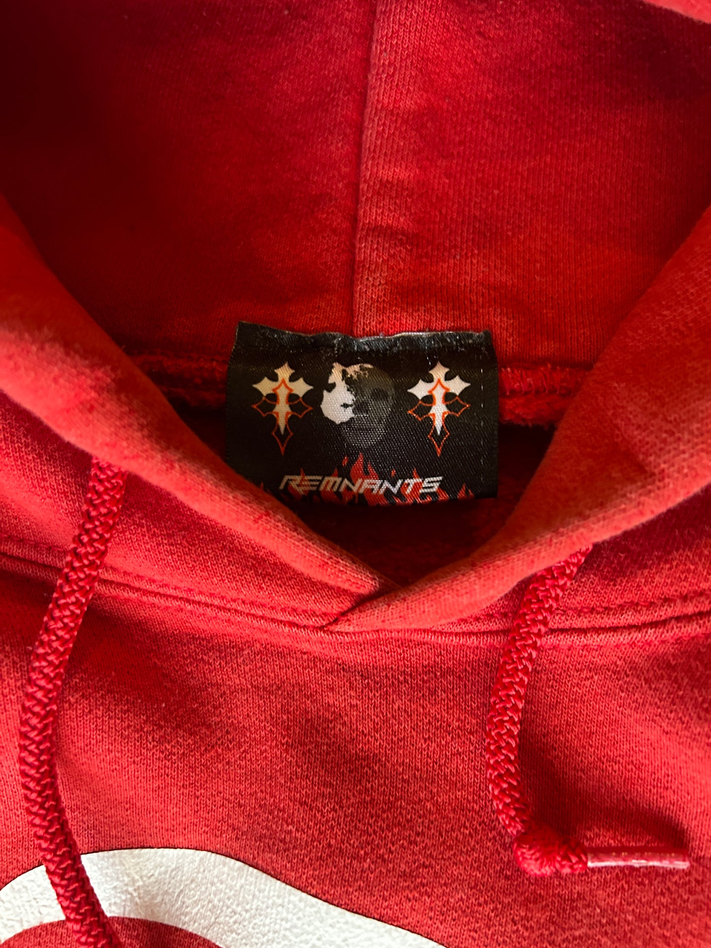 Y2K Style Remnants Red Hoodie (M)
