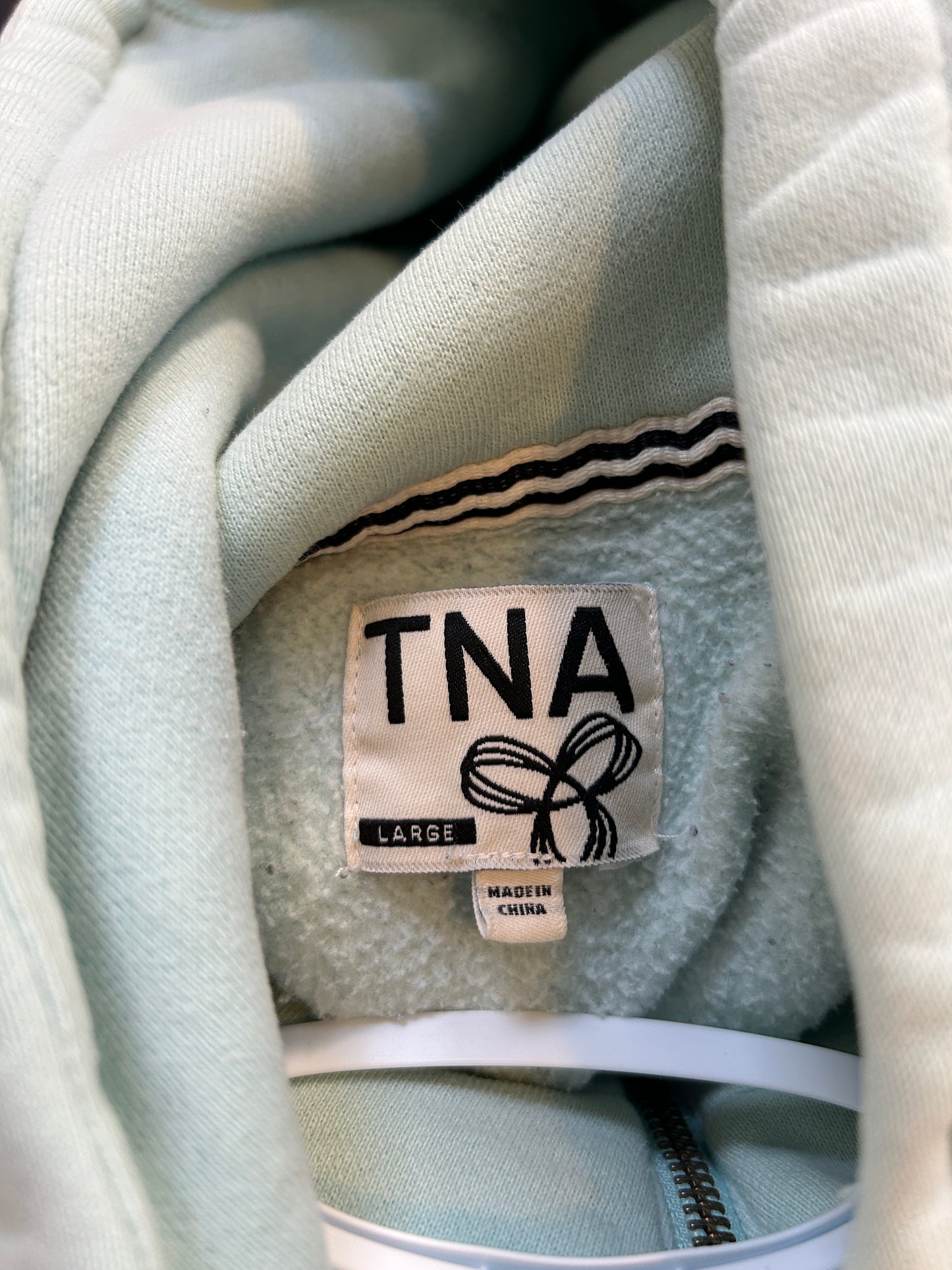 Light Blue TNA Zip Sweater (L)