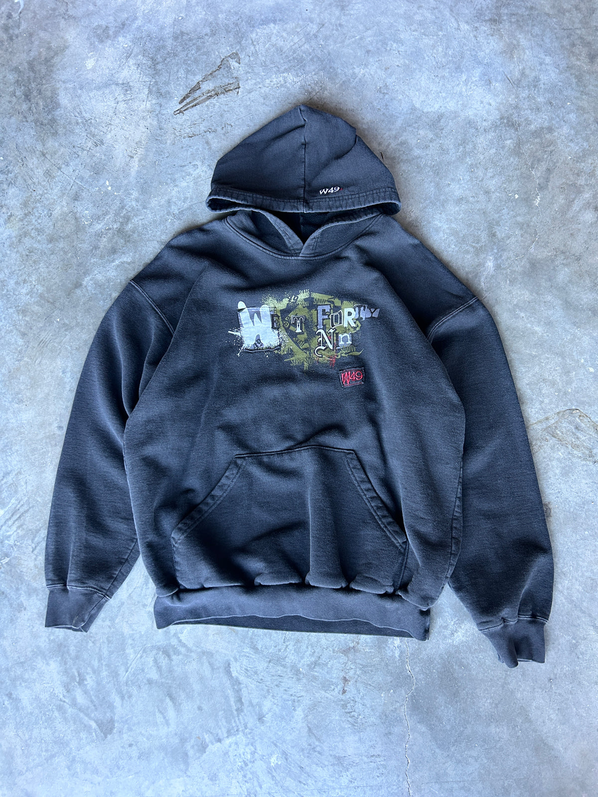 Y2K West49 Graphic Hoodie (L)