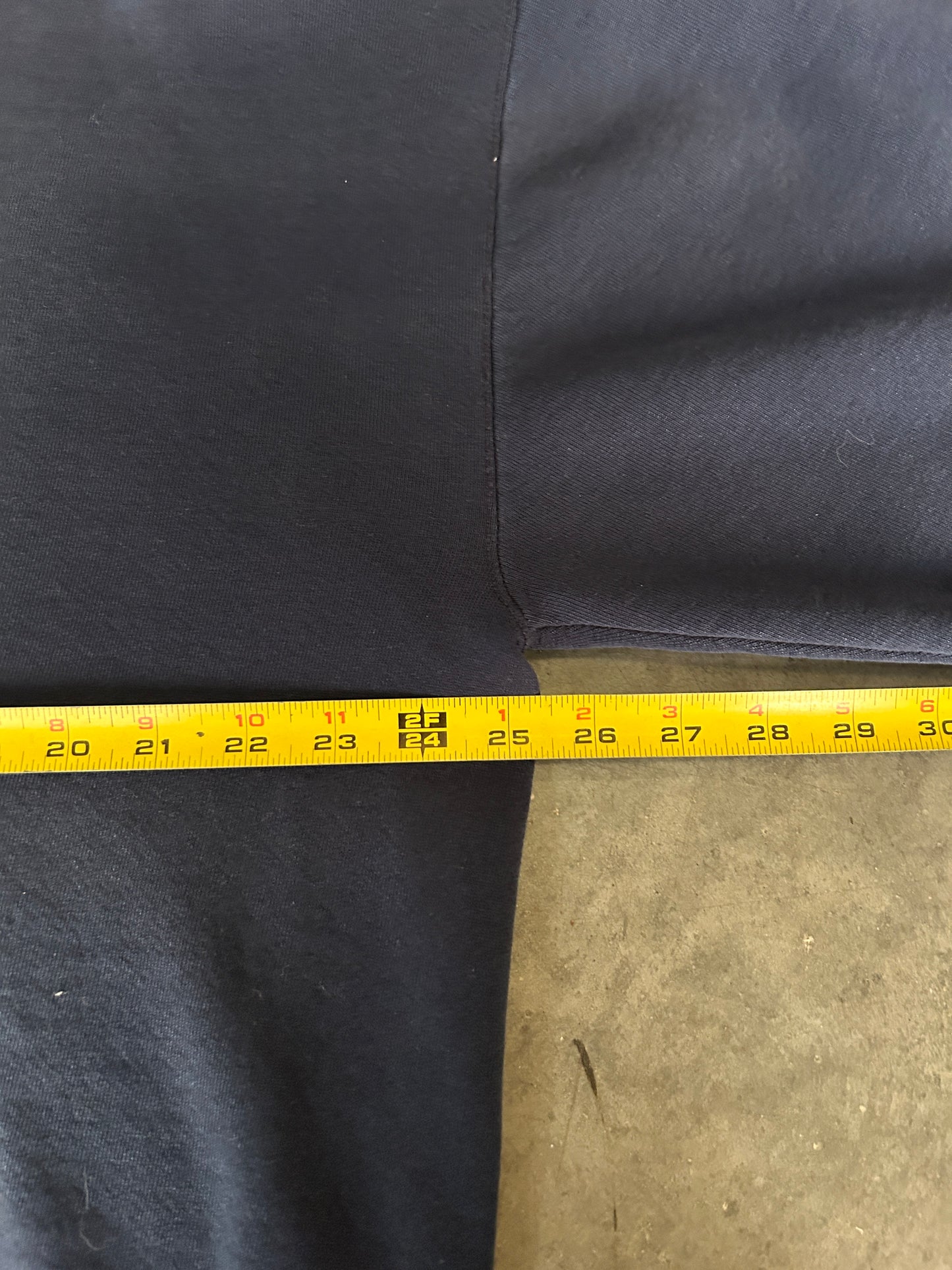 Vintage Russell Athletic Navy Blue Blank Hoodie (XL)