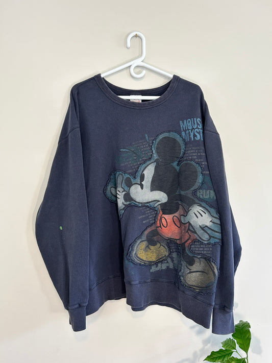 Vintage Mickey Mouse Cut and Sew Style Crewneck (2XL)