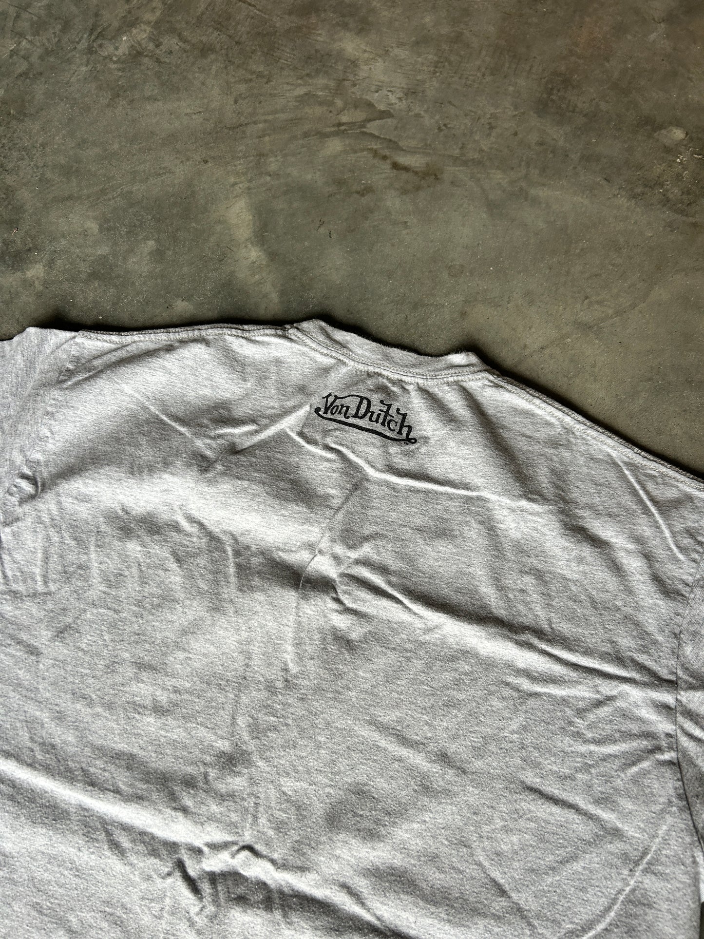 Y2K Grey Von Dutch Tire Tee (XL)