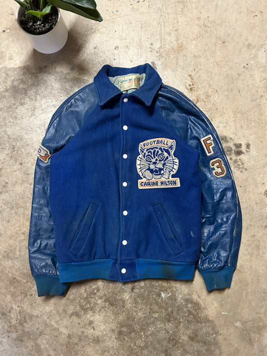 Vintage 80’s Wildcats Blue Varsity Jacket (M)