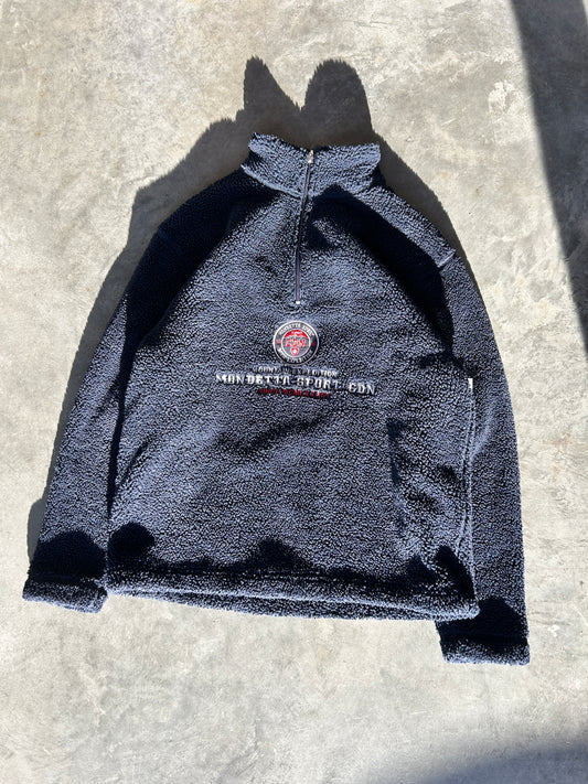 Vintage Navy Blue Mondetta Sport Chunky Fleece 1/4 Zip (S)