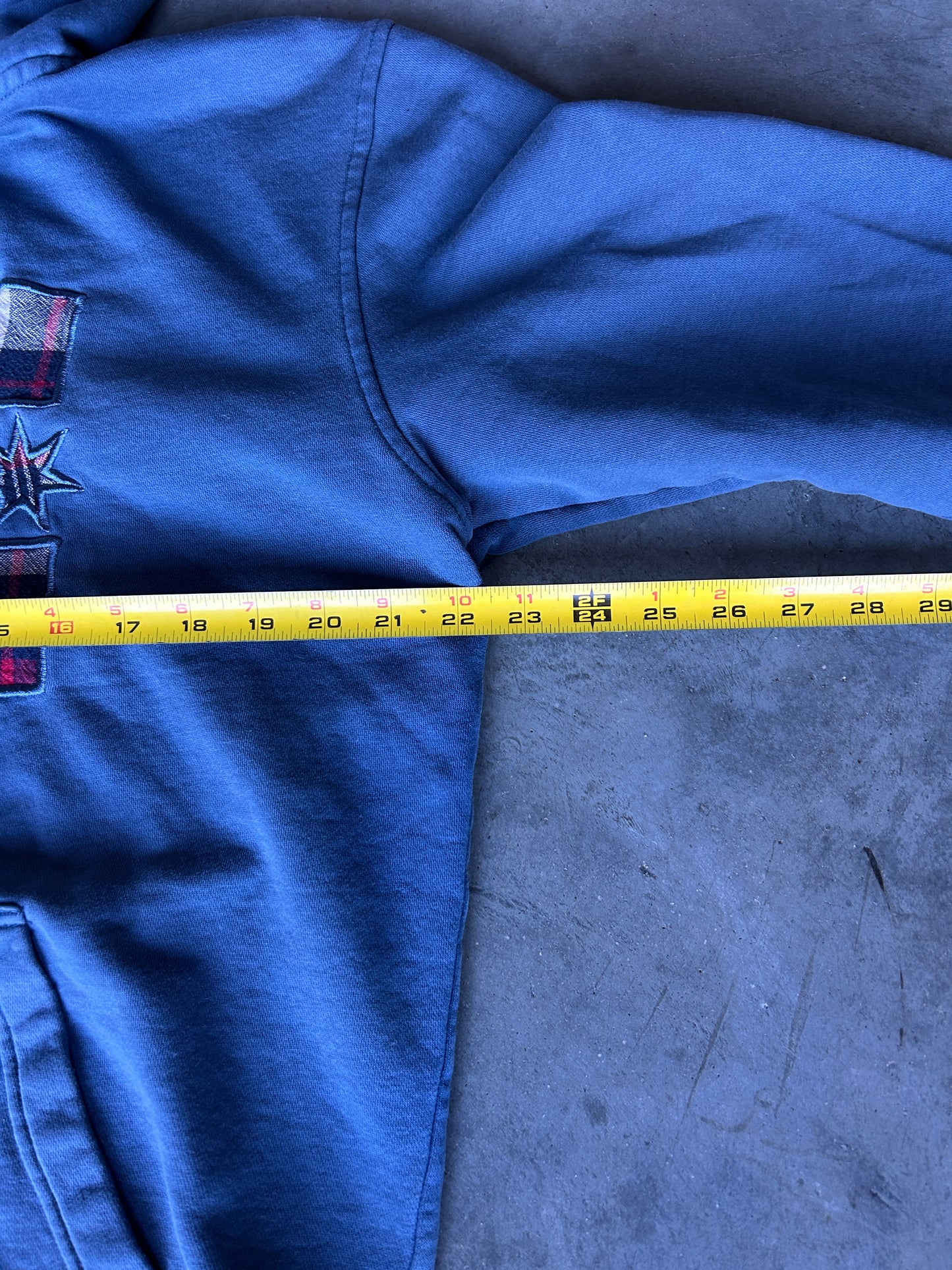 Y2K DC Plaid Design Zip Hoodie (L)