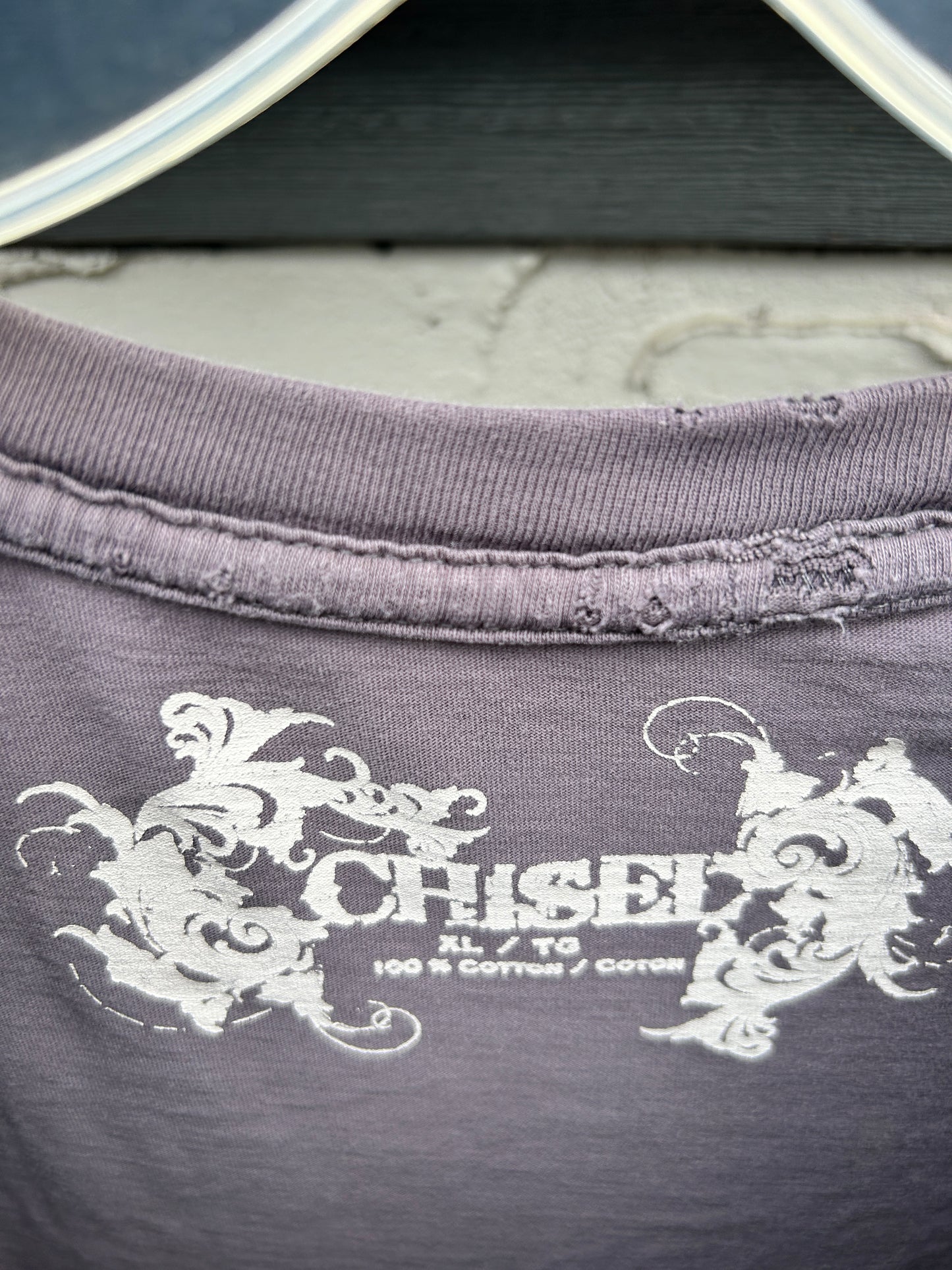 Y2K Chisel Grey Skull Tee (XL)