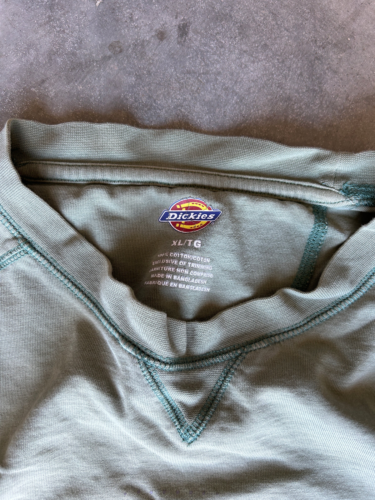 Dickies Faded Green Contrast Stitch Tee (XL)