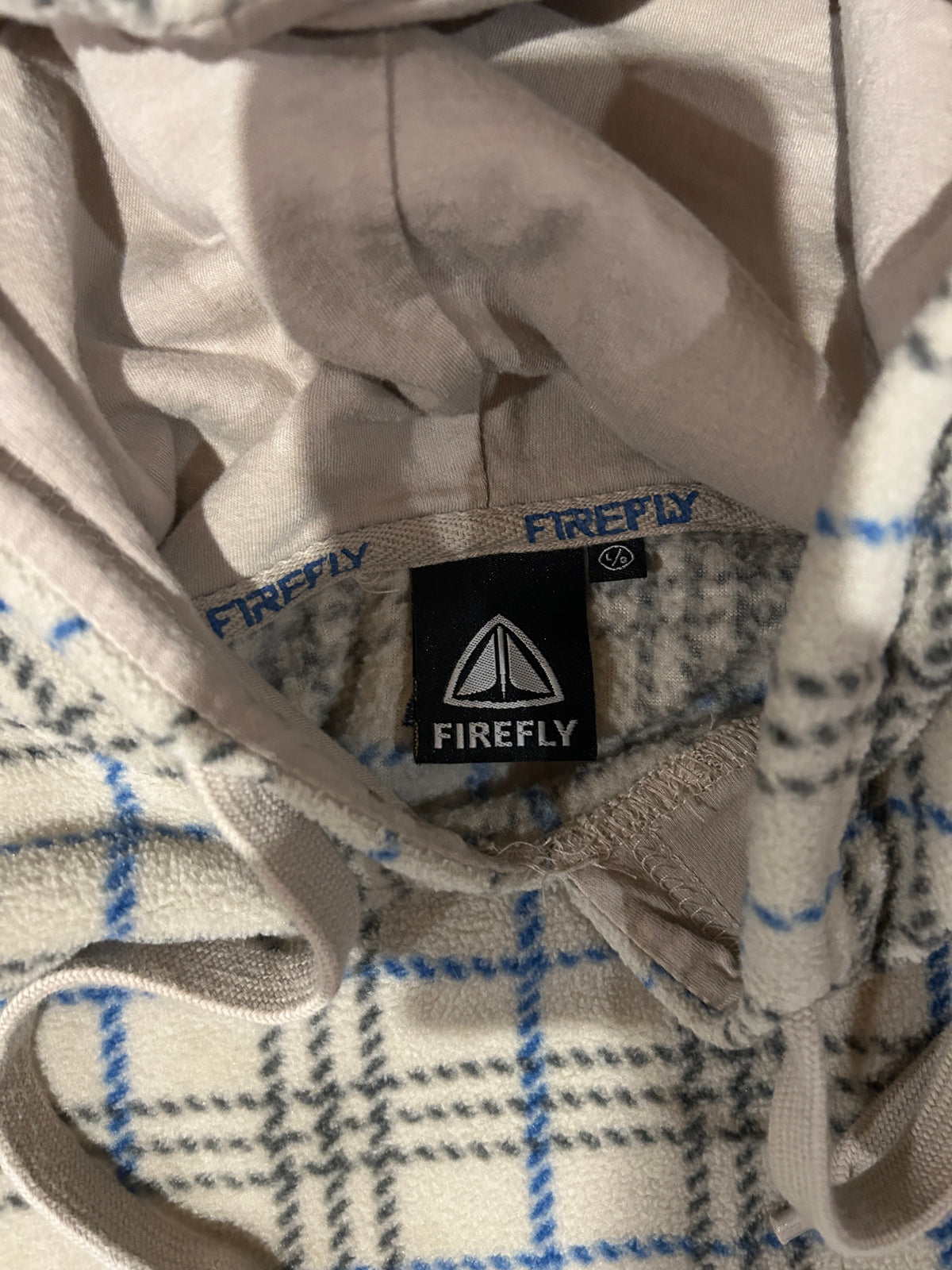 Y2K Firefly Plaid Fleece Hoodie (L)