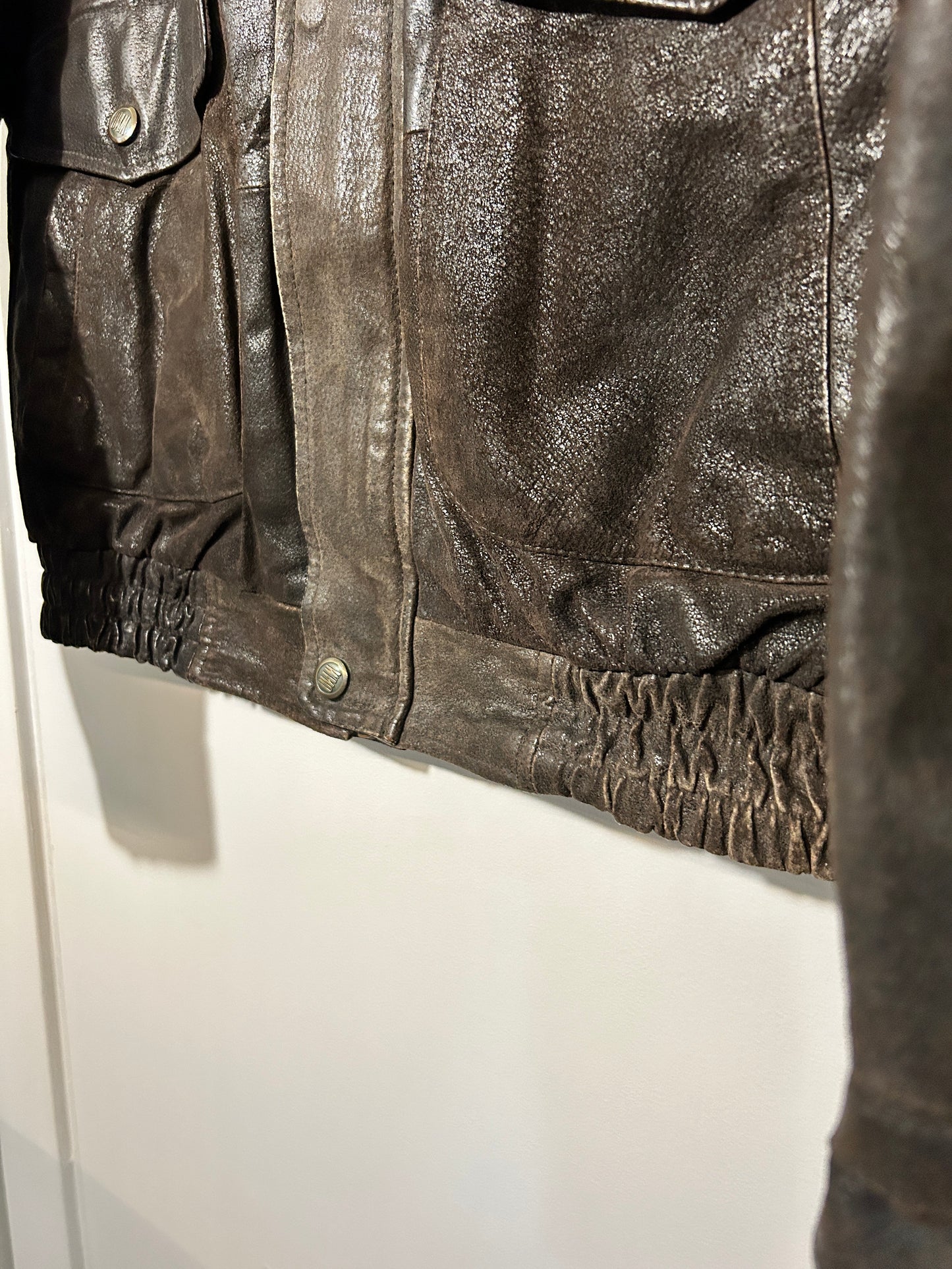 Vintage U2 WMO Faded Leather Jacket (fits L)