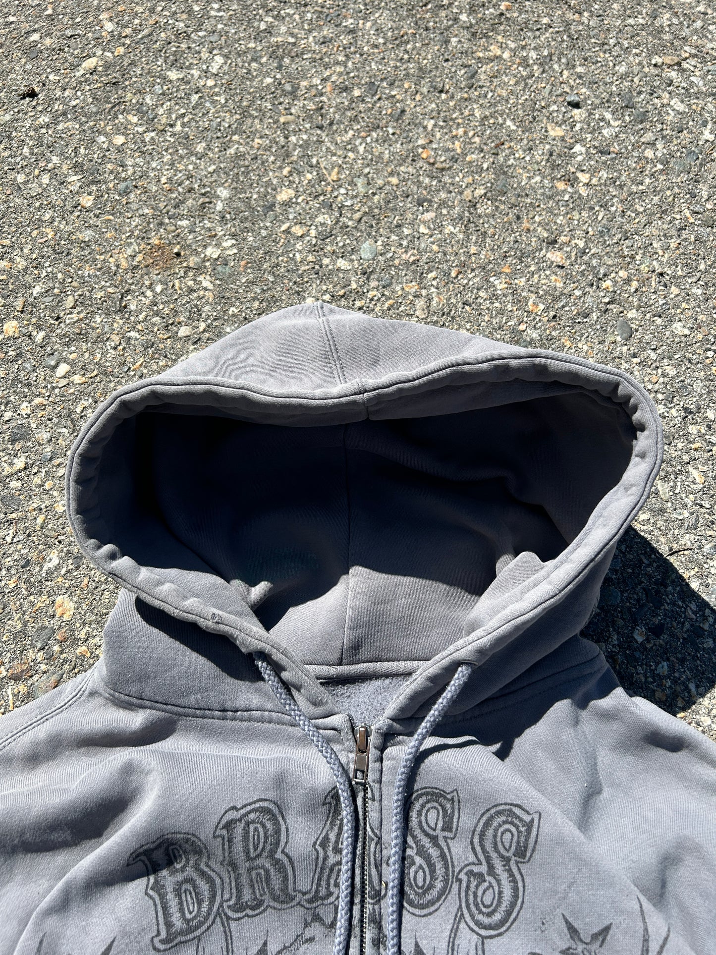 Y2K Brass Knuckle Therapy Zip Hoodie (L)