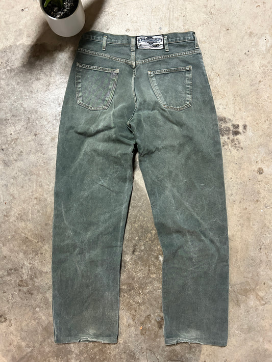 Vintage Underground Green Loose Jeans (34x32)