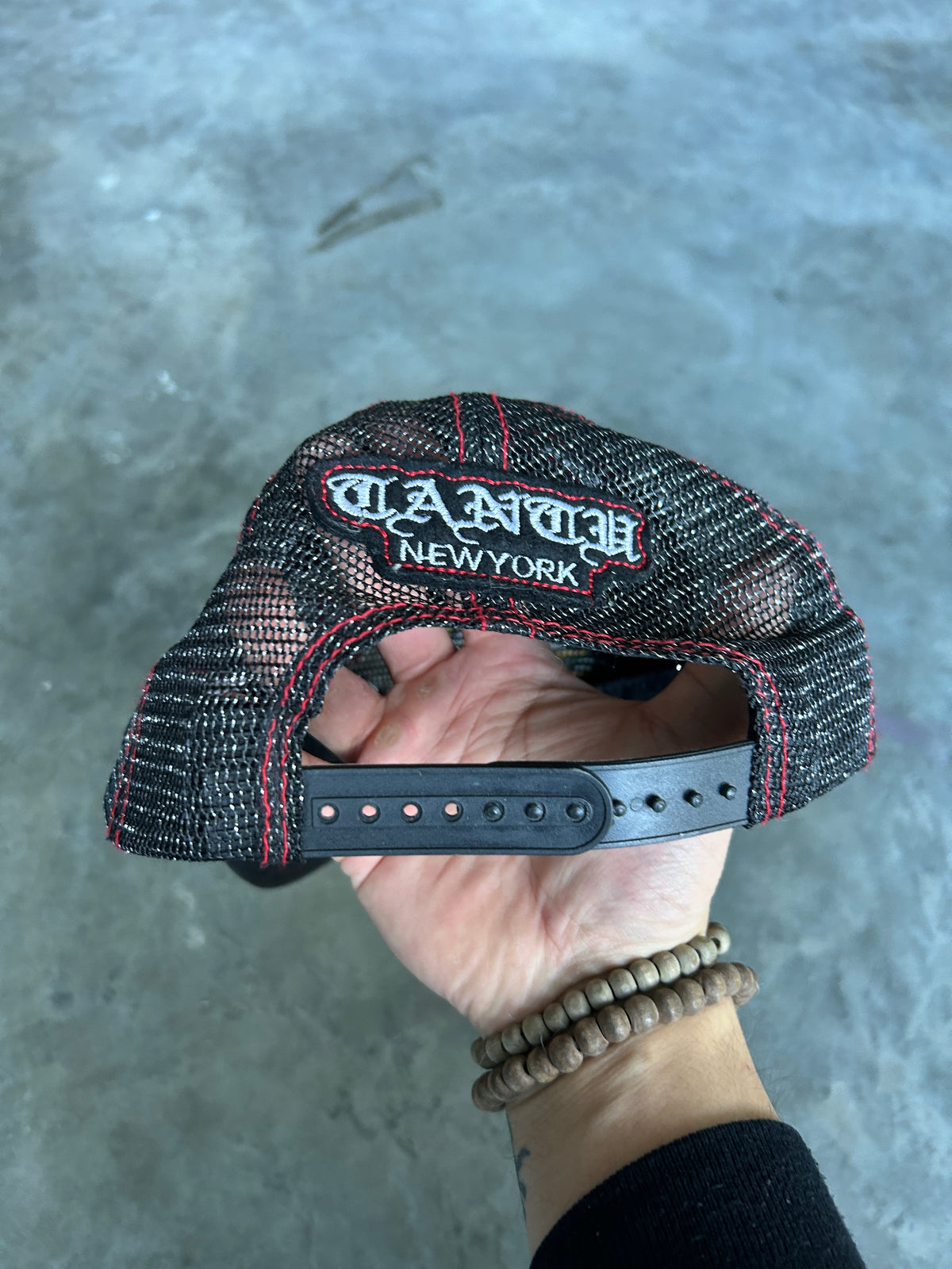 Y2K New York Brand Grenade Mesh Trucker Hat
