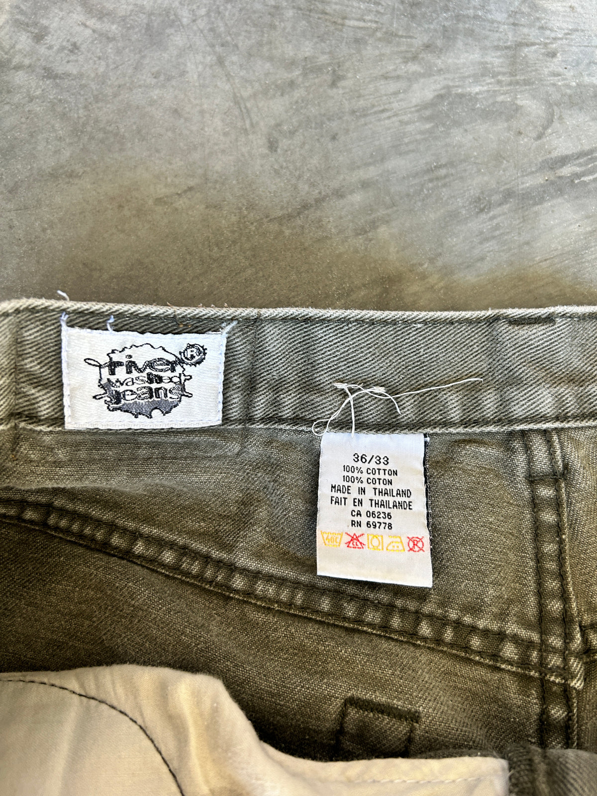 Vintage Green River Washed Jeans (36x33)