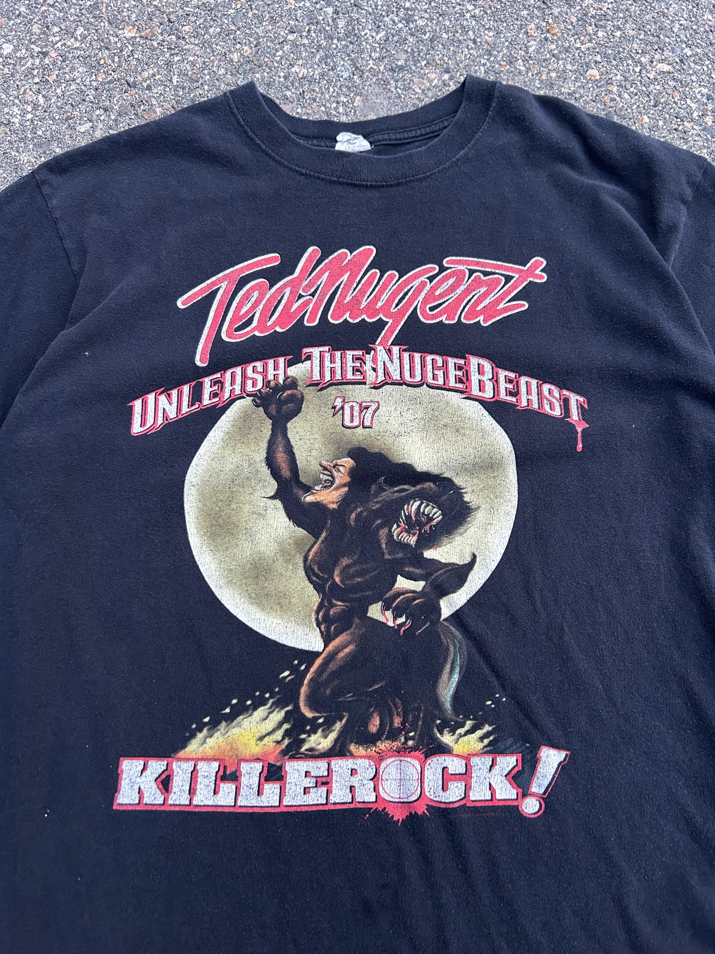 Vintage 2007 Ted Nugent Unleash The Nuge Beast Tour Tee (L)