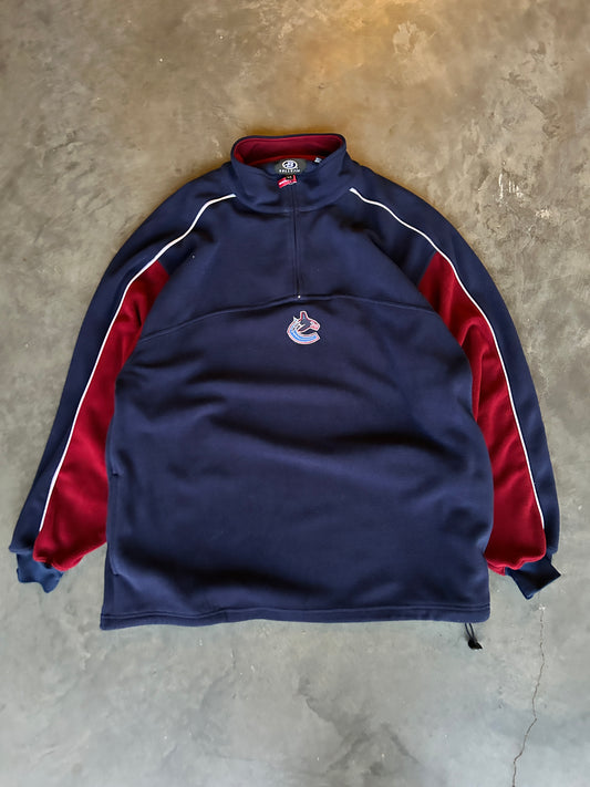 Vintage Vancouver Canucks Fleece Zip Sweater (L)