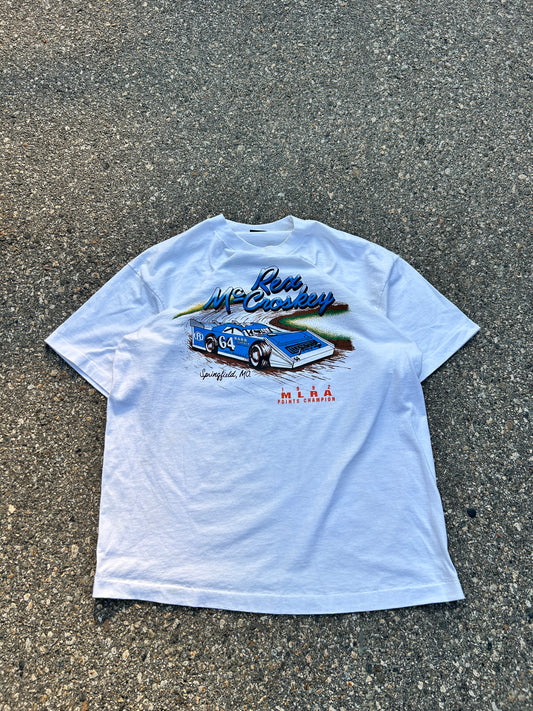 Vintage 1992 Single Stitch Rex McCroskey Racing Tee (XL)