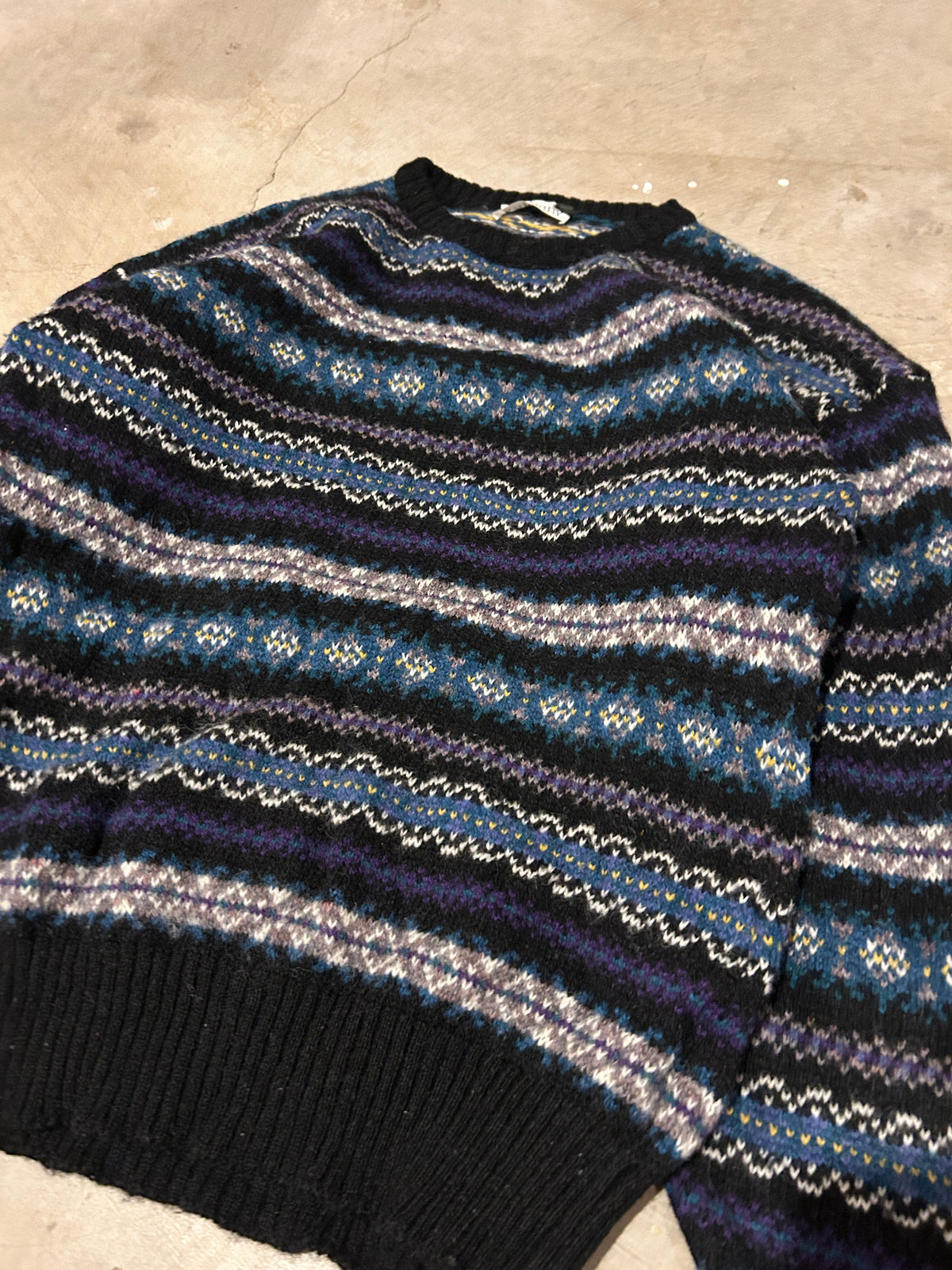 Vintage Kilkenny Patterned Knit Sweater (M)
