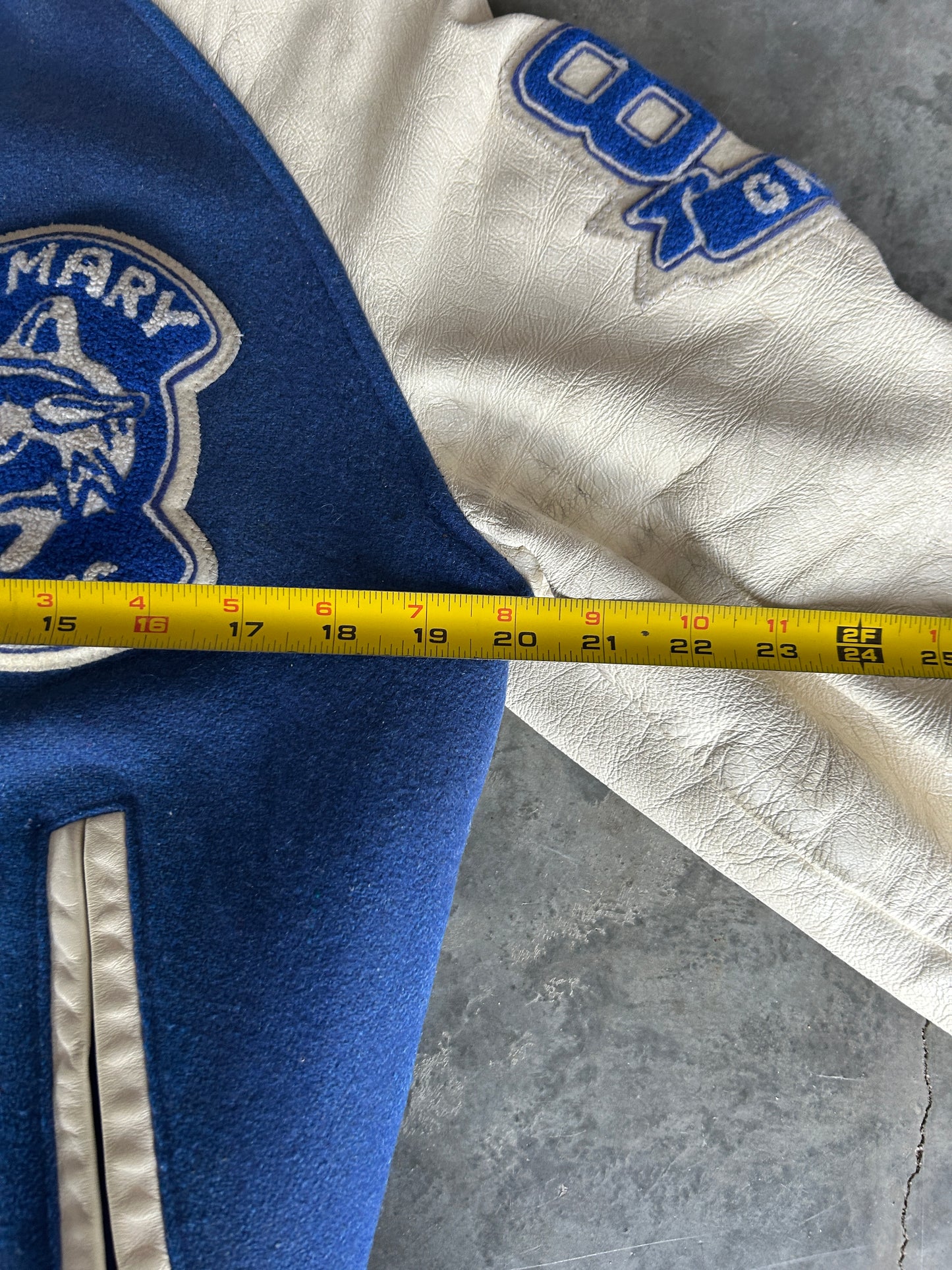 Vintage 1989 St. Mary’s Sharks Varsity Jacket (M)