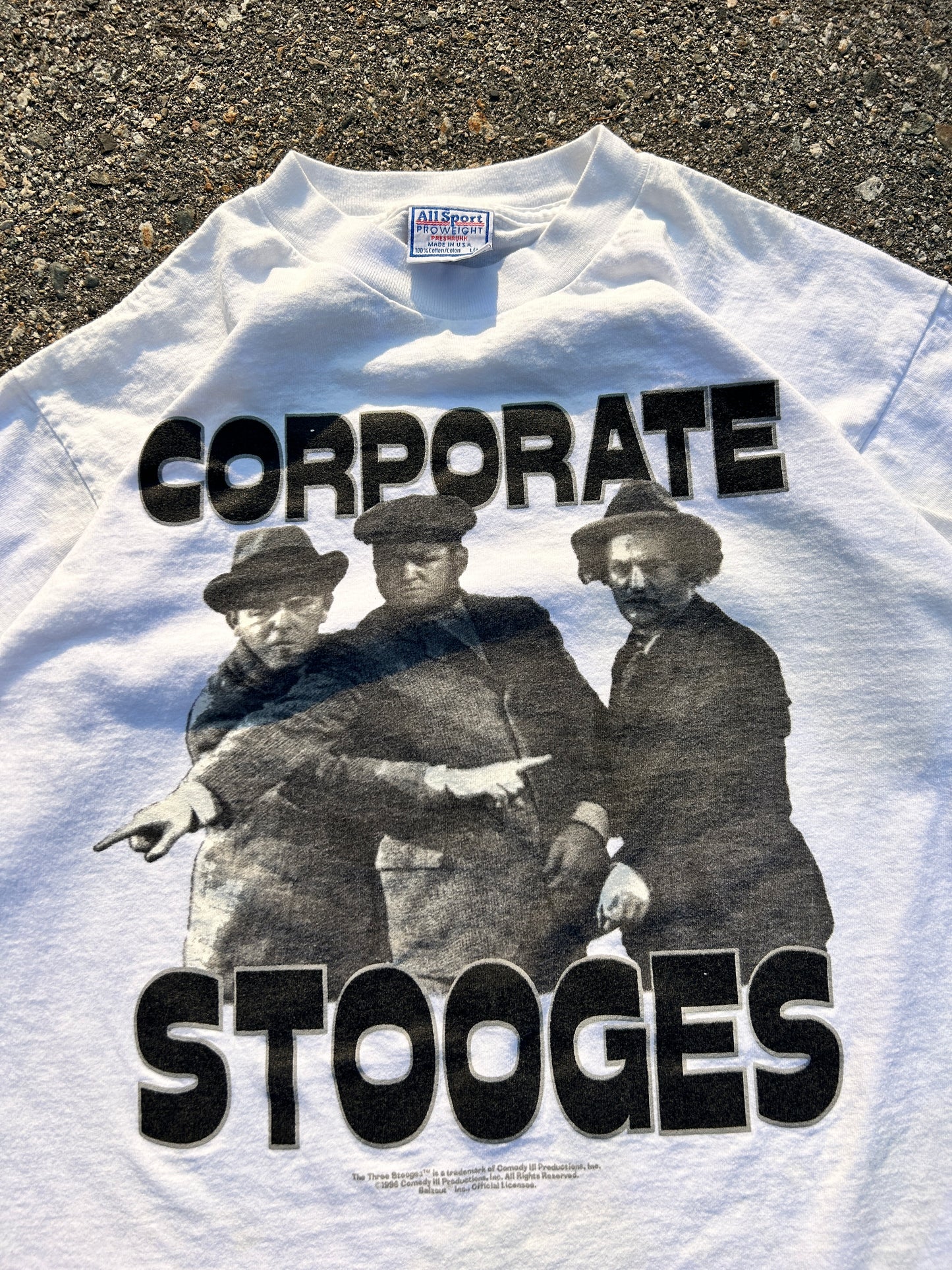 Vintage 1996 Single Stitch Three Stooges Tee (L)