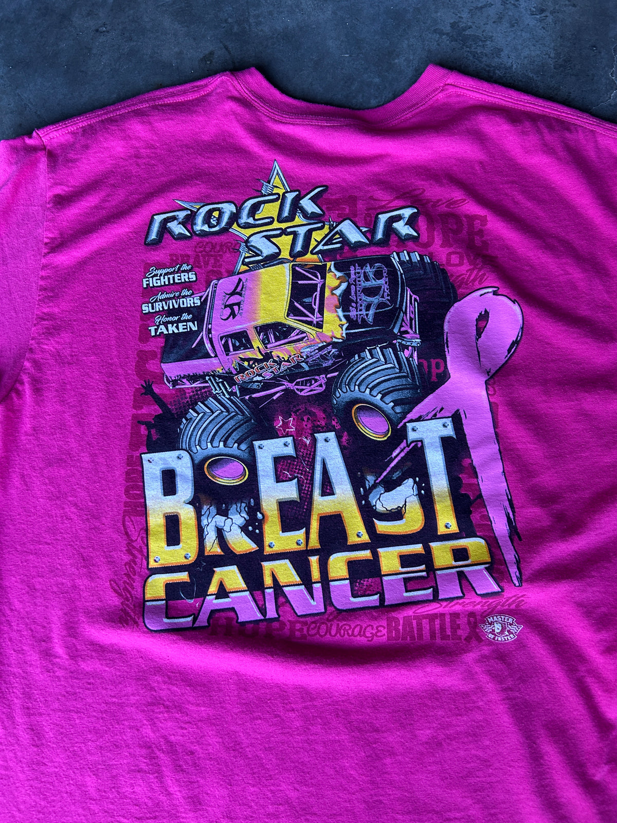 Y2K Rock Star Breast Cancer Awareness Tee (L)