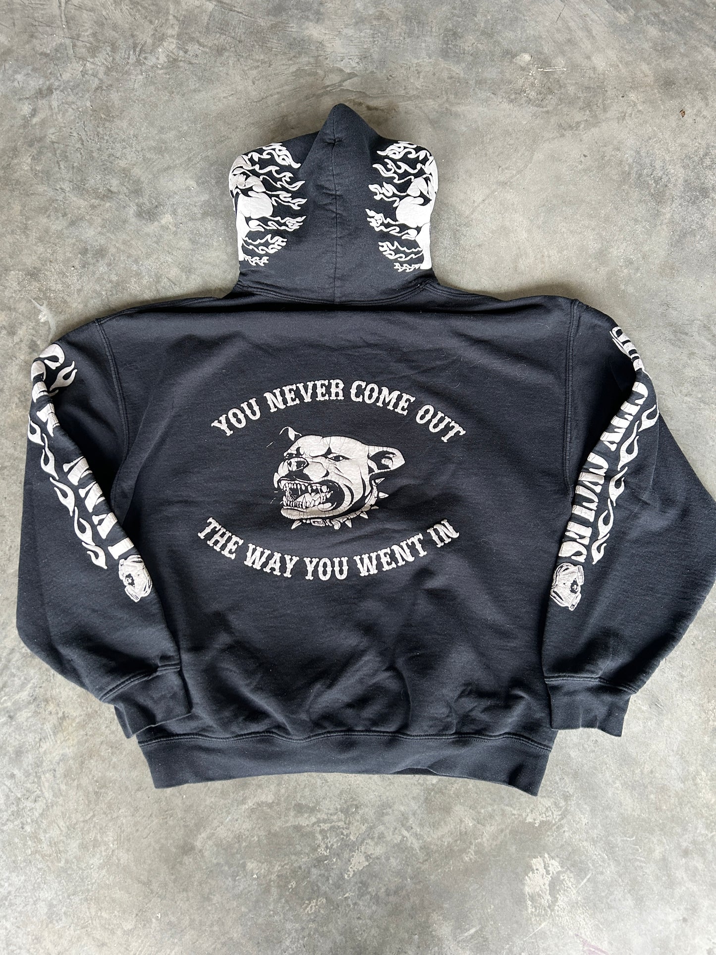 Y2K Pitbull Puffprint Hoodie (L)