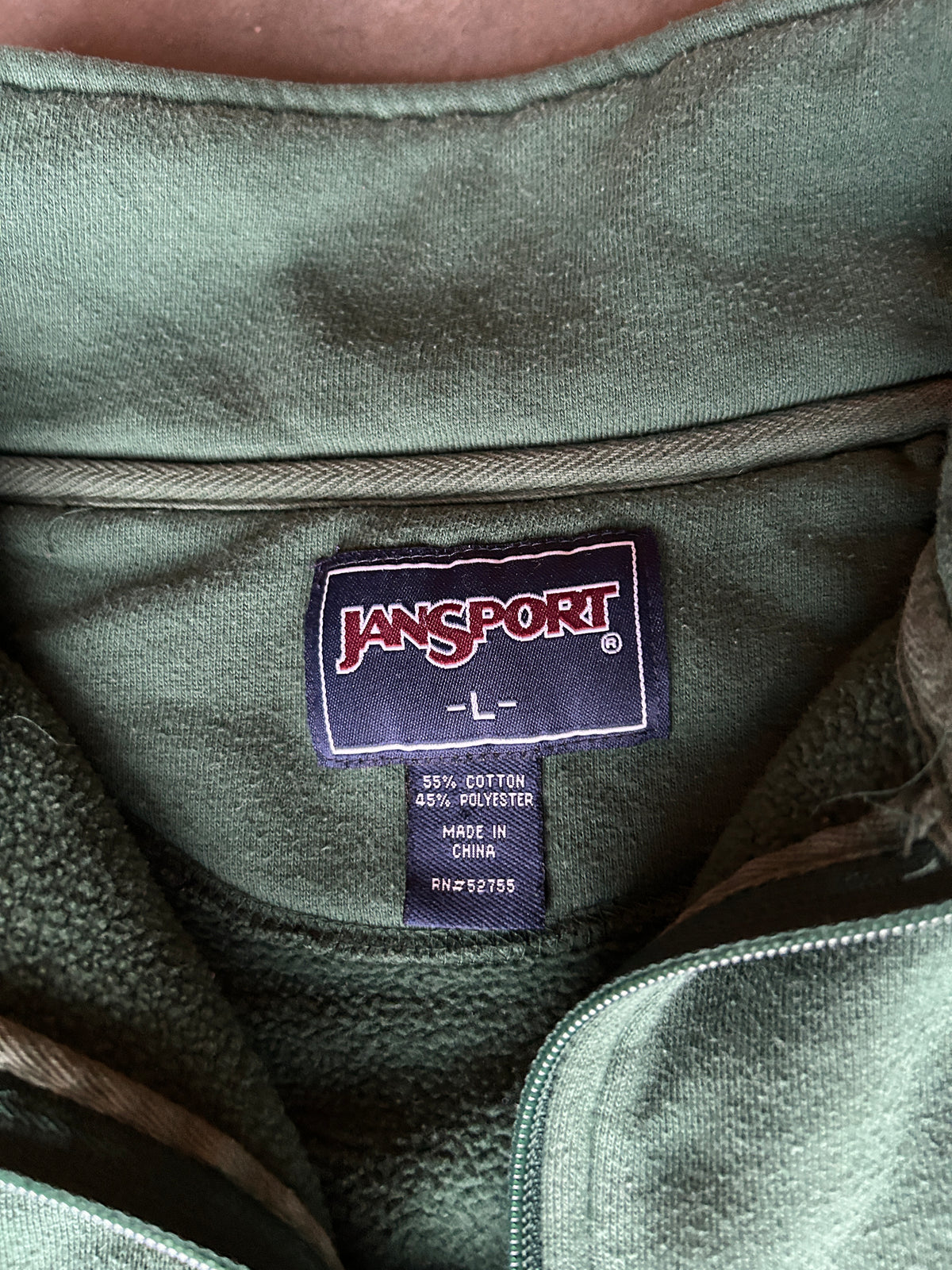 Green Cedar Campus Jansport Quarterzip (L)