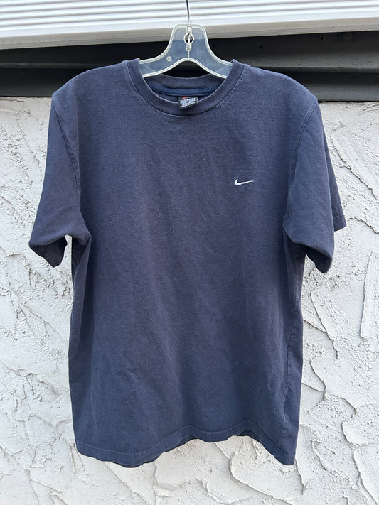 Vintage Navy Nike Side Logo Tee (M)