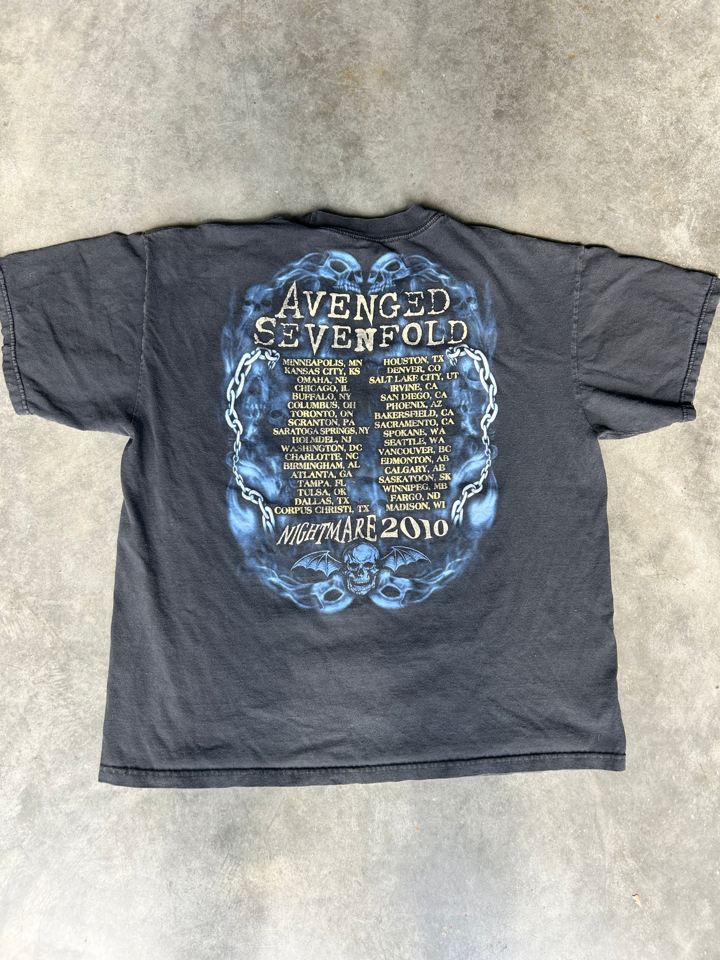 Avenged Sevenfold Nightmare 2010 Tour Tee (XL)